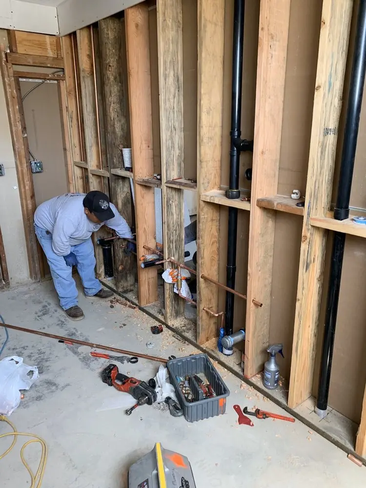 Commercial rough-in plumbing for Gas Line Repair in Trooper